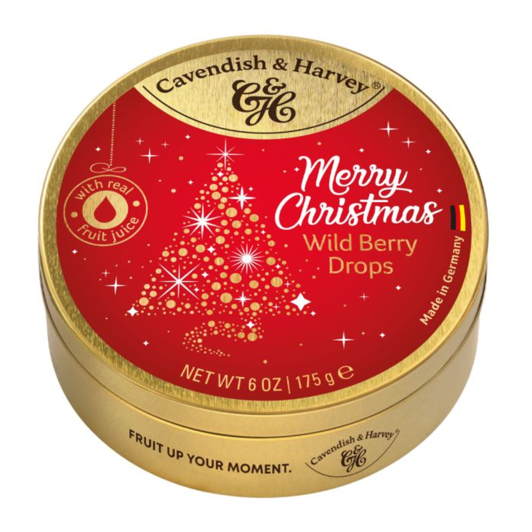 C&H Merry Christmas Wild Berry Tin 175g