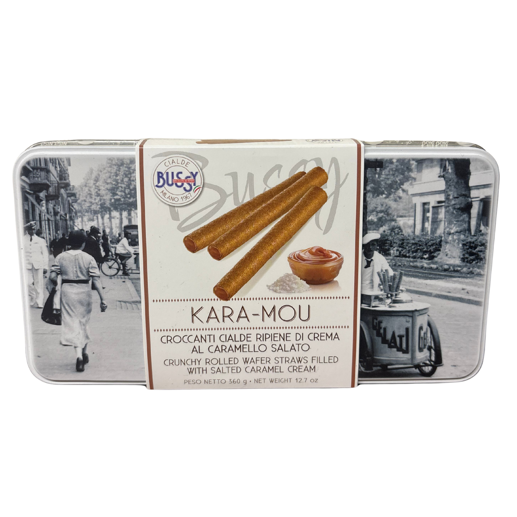 Bussy Kara-Mou Salted Caramel Wafer Tin 360g