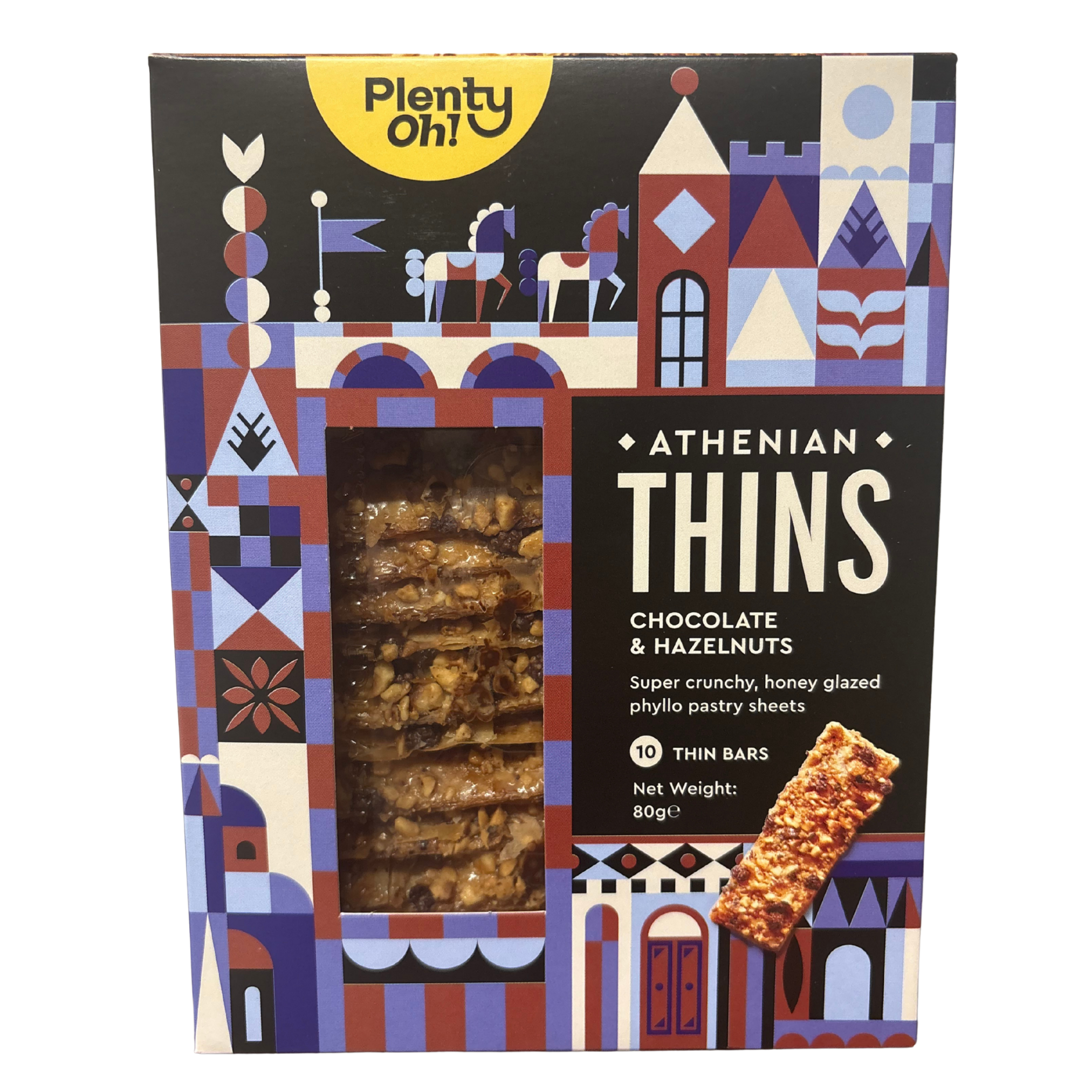 Athenian Thins with Chocolate & Hazelnut 80g