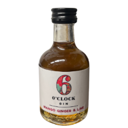 6 OClock Mango, Ginger & Lime Gin 40% 5cl