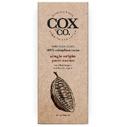 Cox&Co Dark Choc 100% Colombian Bar 70g