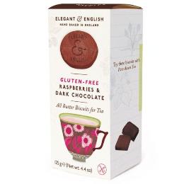 Elegant & English Gluten Free Choc Raspberry Biscuits 140g