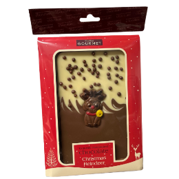 Milk & White Chocolate Reindeer Slab 200g