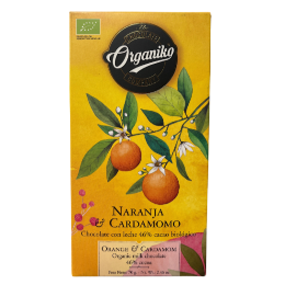 Organiko Orange & Cardamom Milk Choc 70g