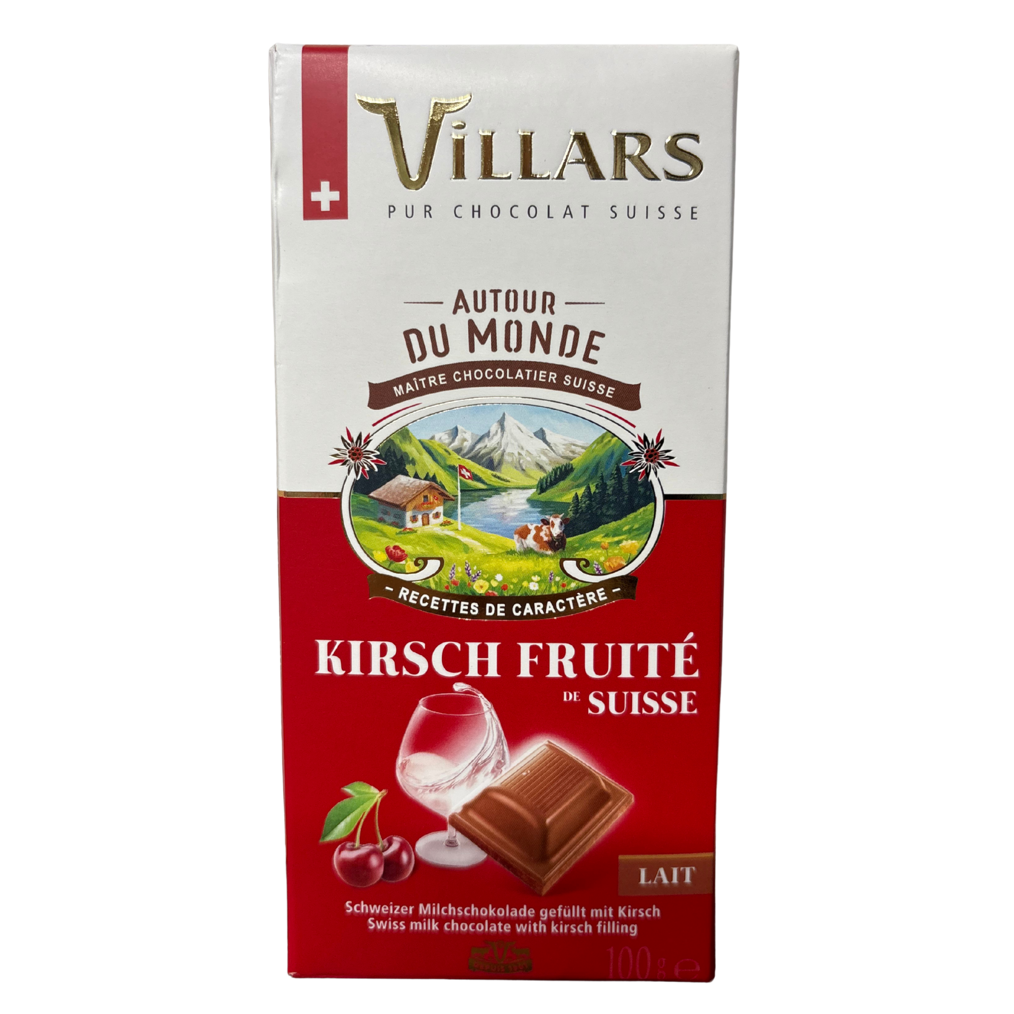 Villars Chocolate with Kirsch-Brandy 100g