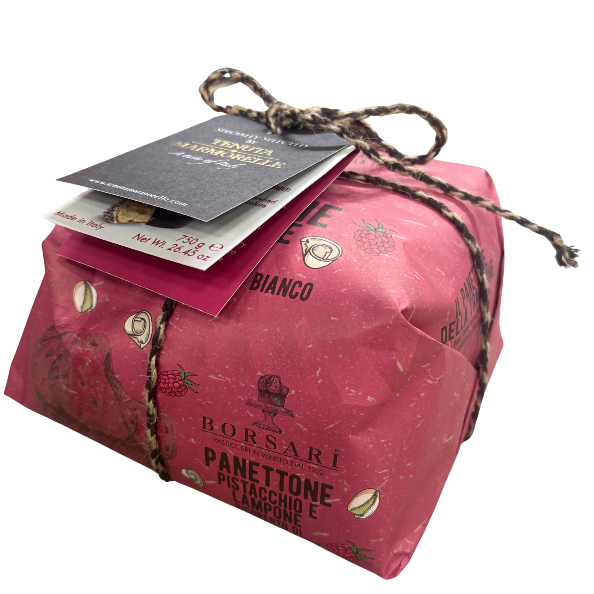 Borsari Pistacchio & Raspberry Panettone 750g