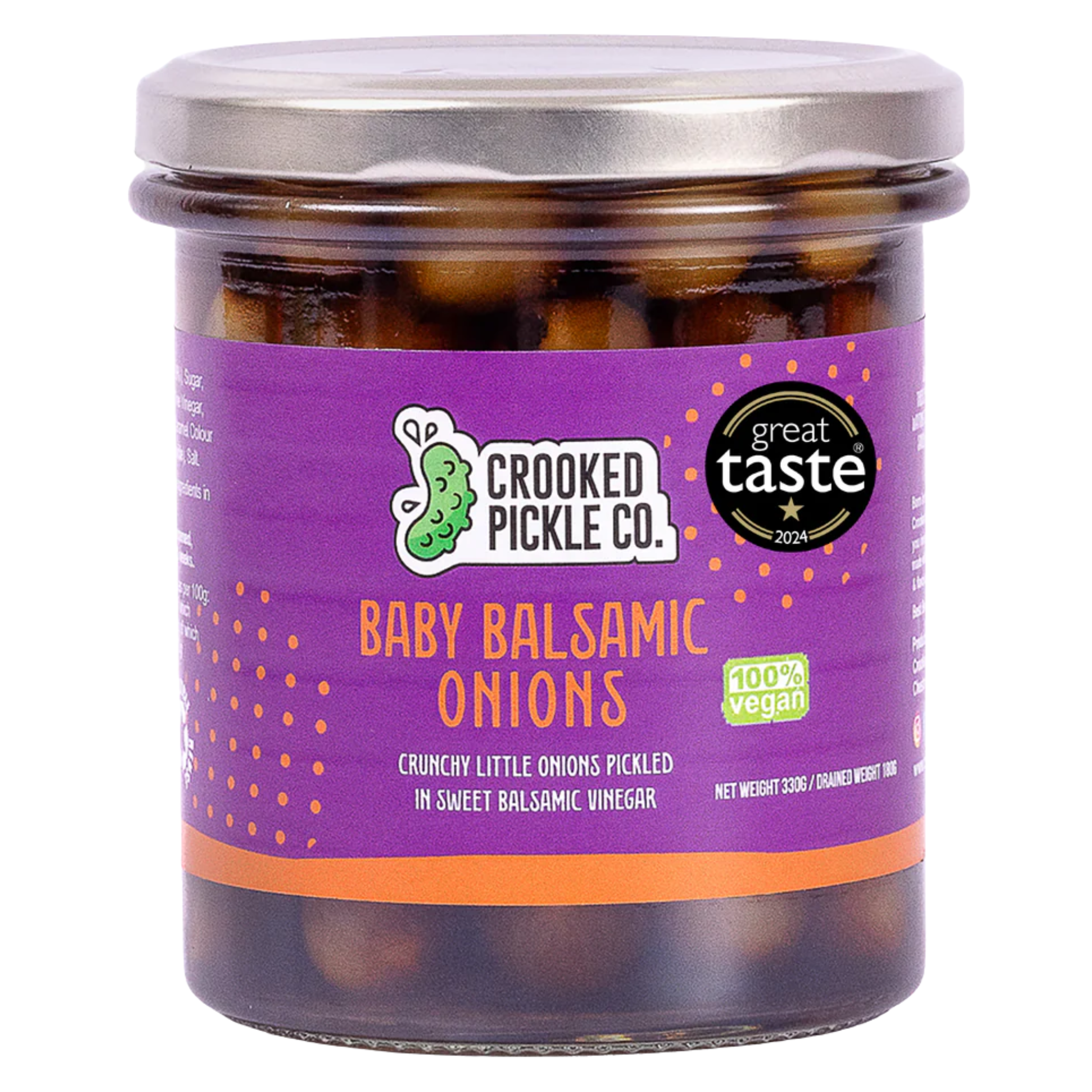 Crooked Pickle Baby Balsamic Onions 180g