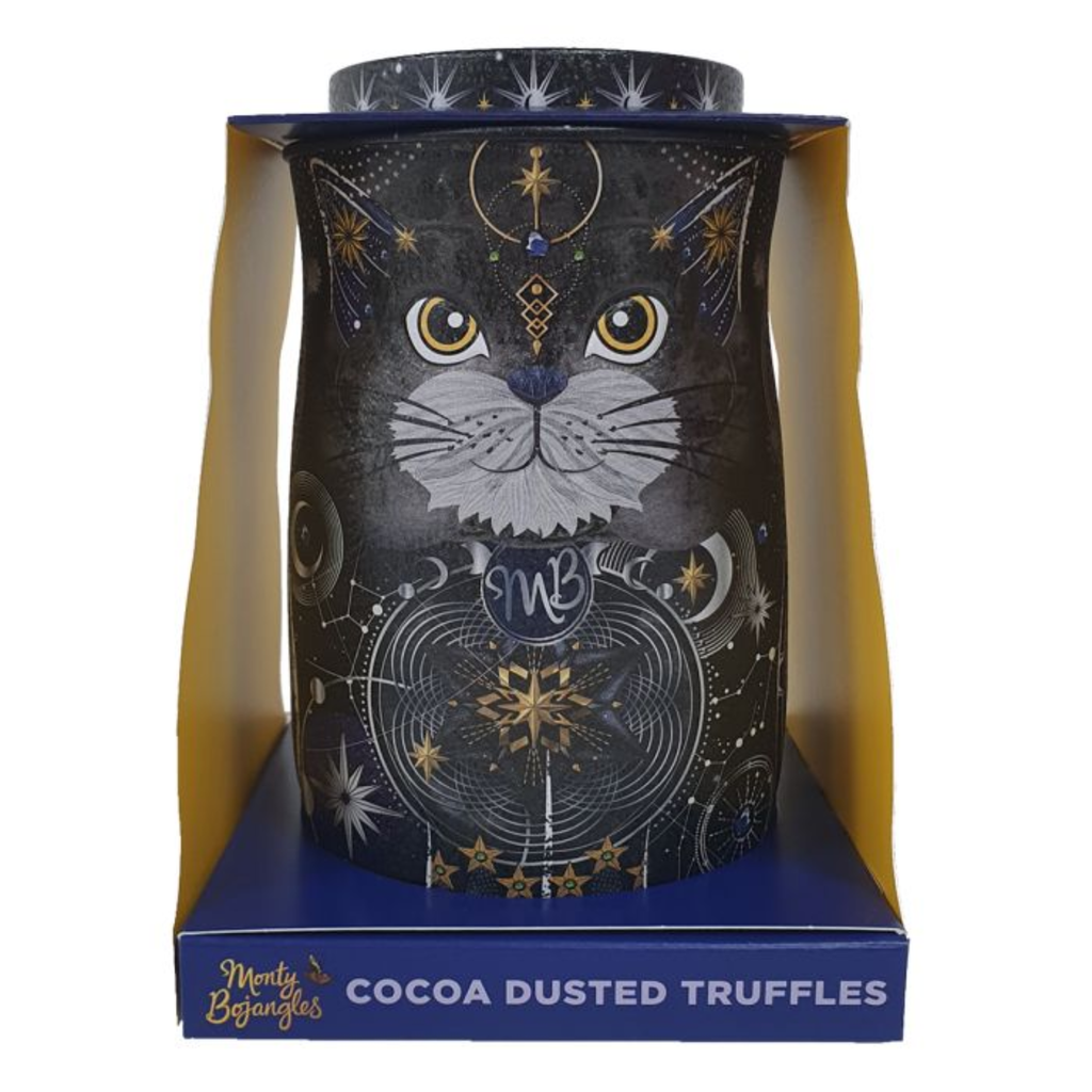 Monty Bojangles Cocoa Truffles Cosmic Blink Cat Tin