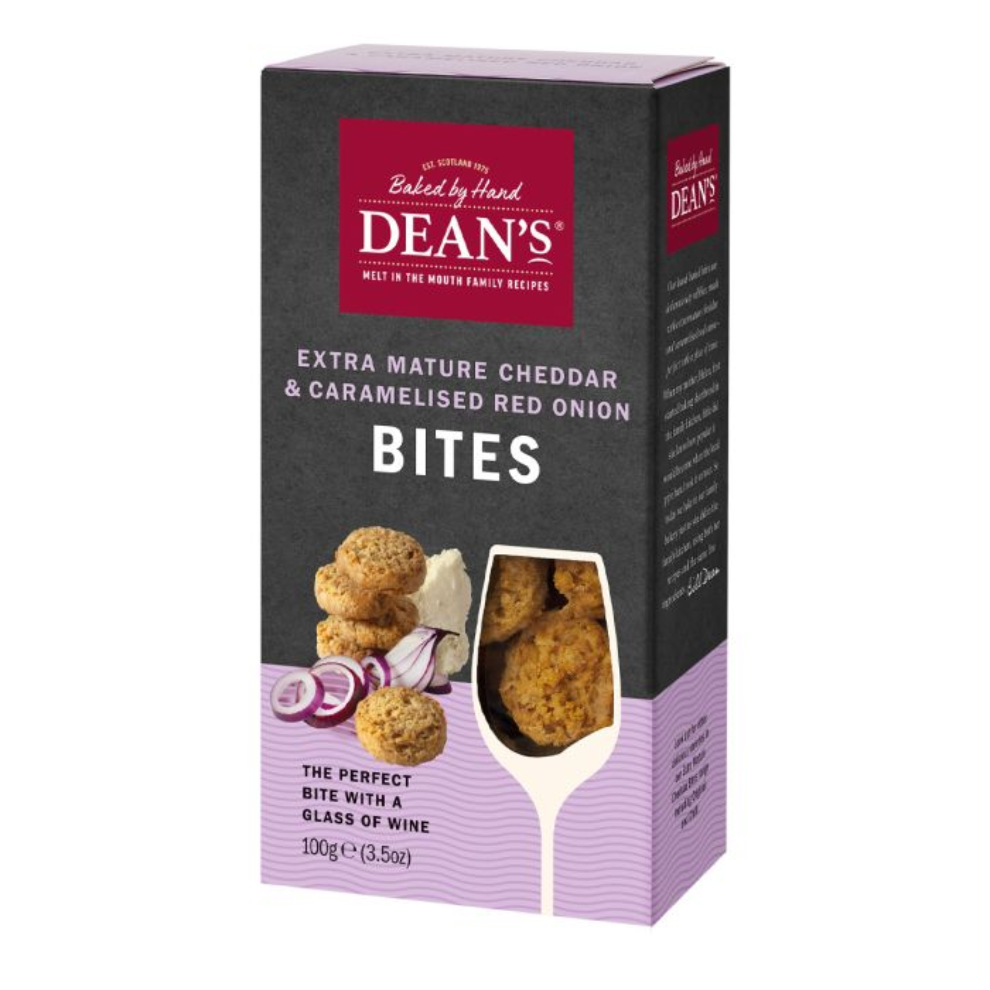 Deans Mature Cheddar Red Onion Bites 100g