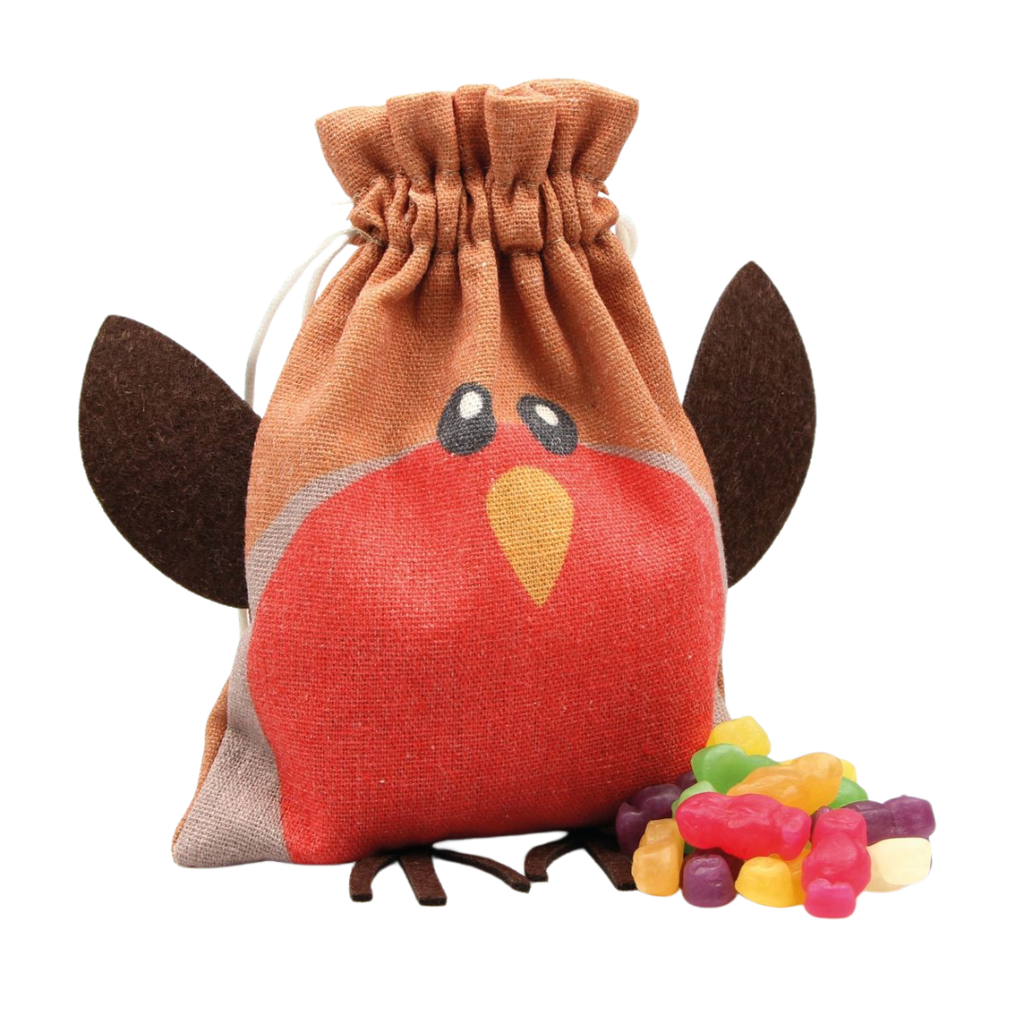 Bon Bon Robin Drawstring Sweetie Bag 200g