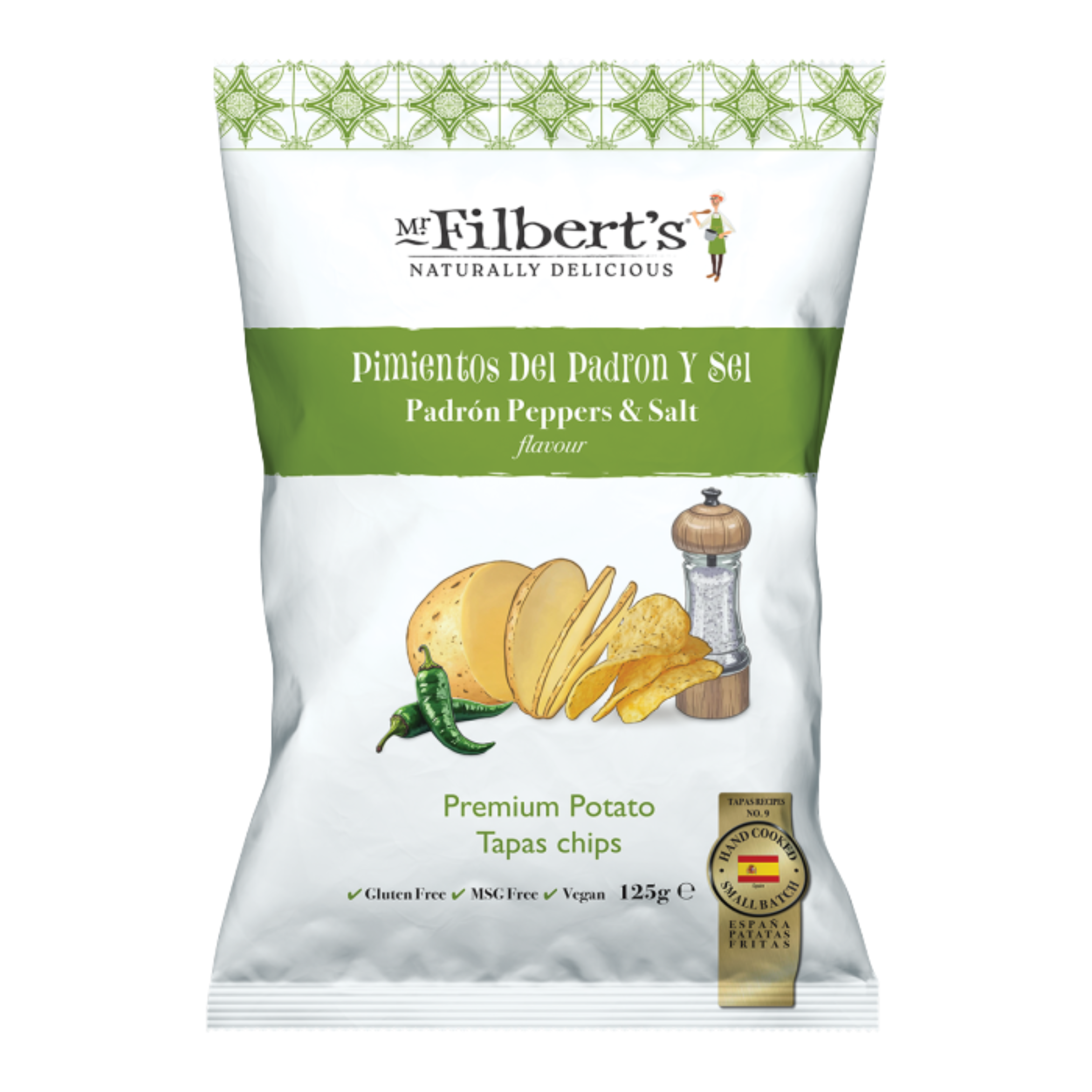Filbert Padron Pepper & Salt Tapas Crisps 125g