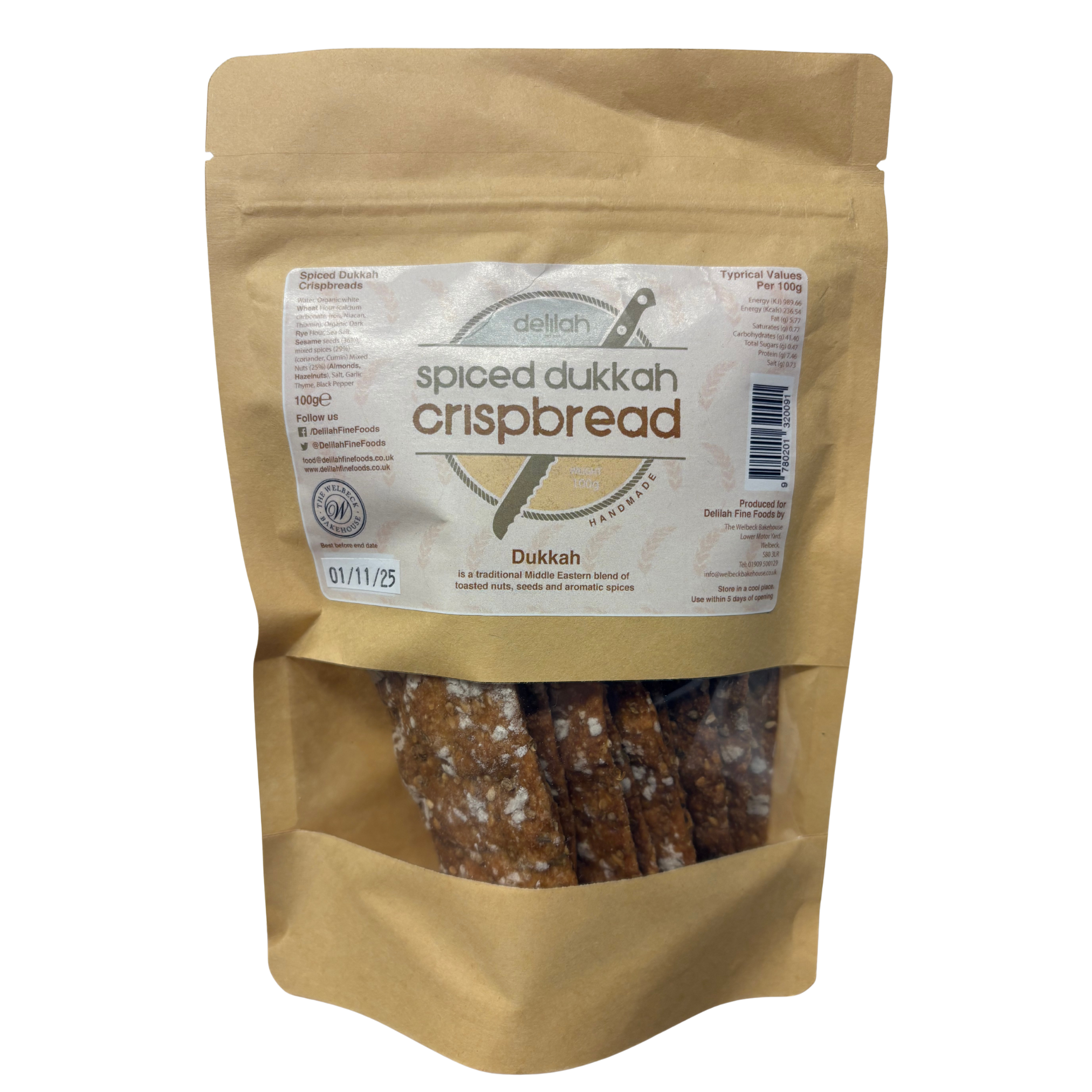 Delilah Spiced Dukkah Crispbreads 100g