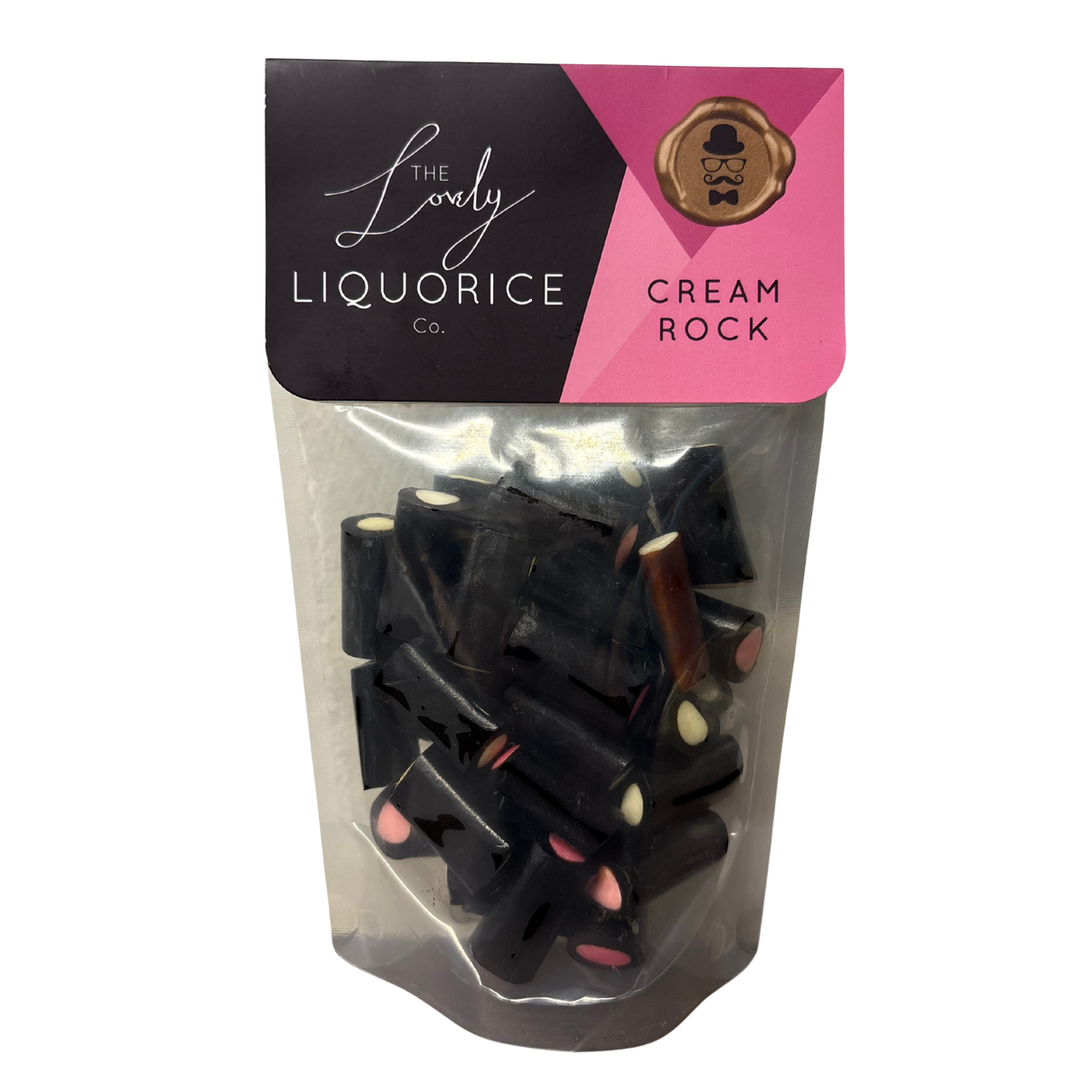 Calico Liquorice Cream Rock Pouch 165g