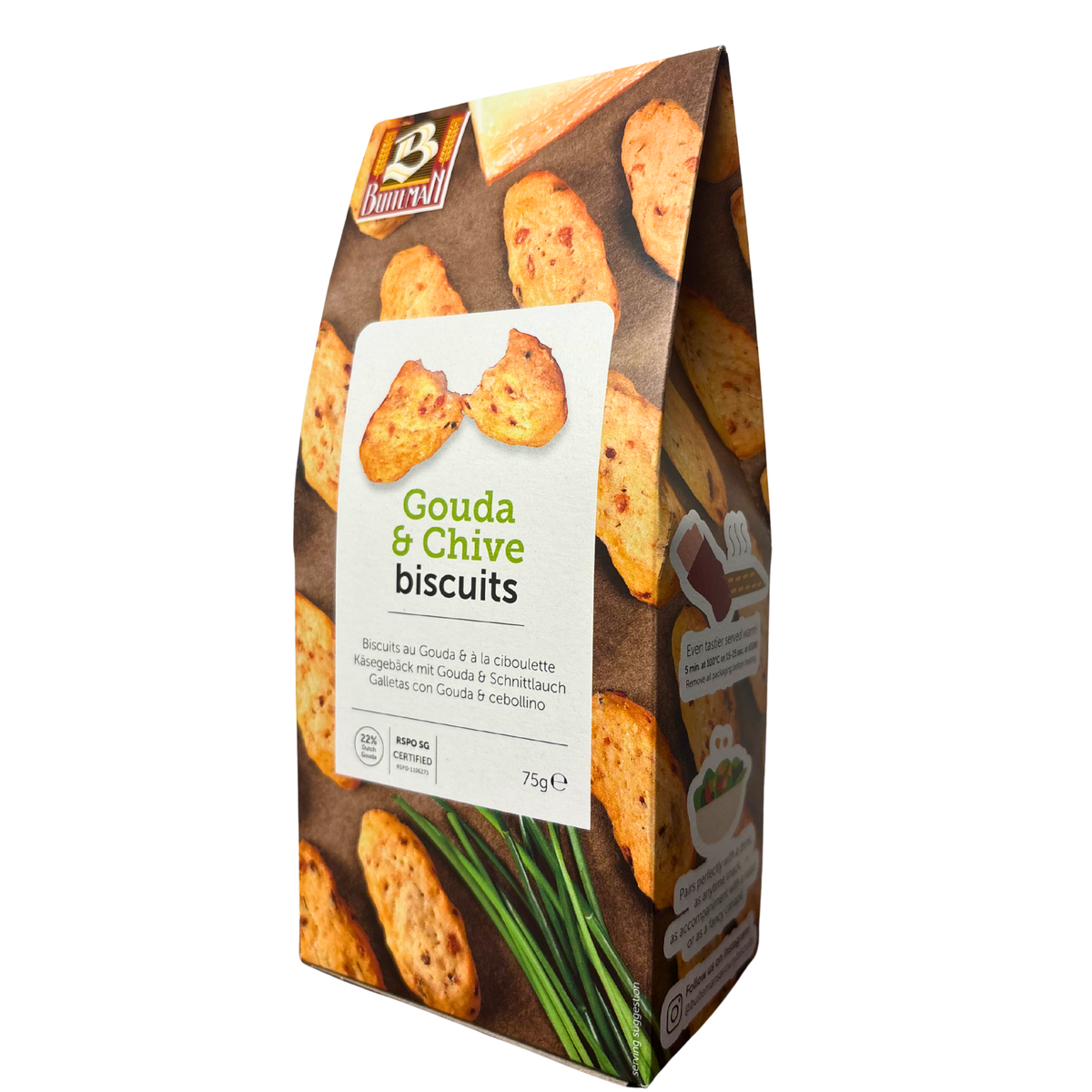 Buiteman - Gouda & Chive Biscuits 75g