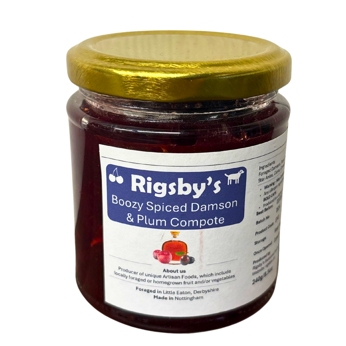 Rigsby's - Boozy Spiced Damson & Plum Compote 240g