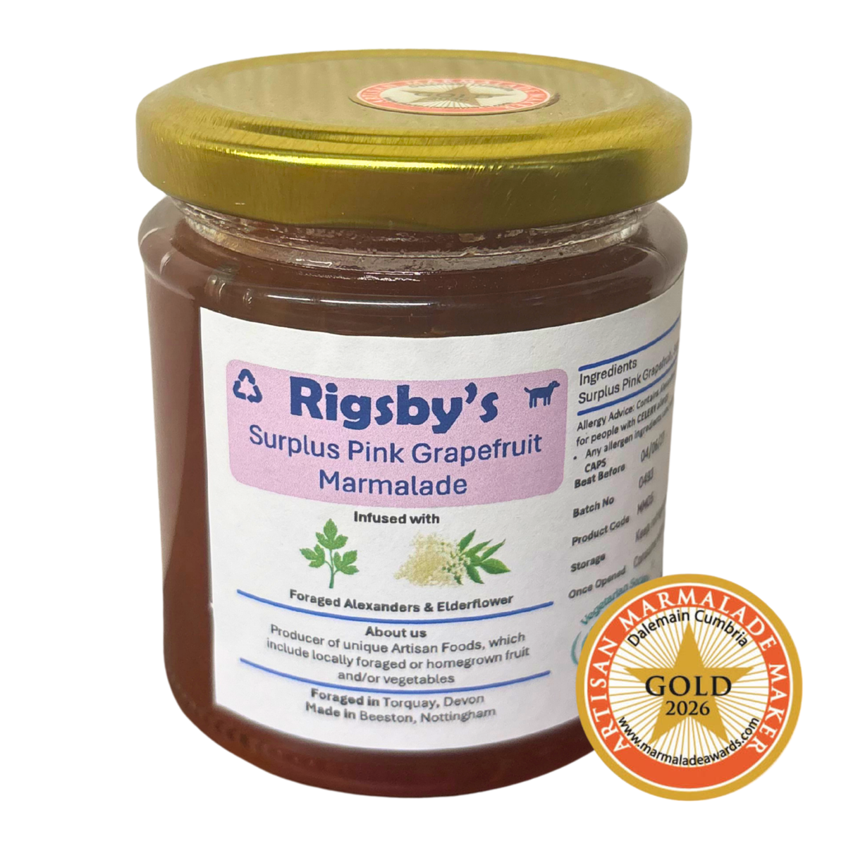 Rigsby's - Surplus Pink Grapefuit Maramalade 240g