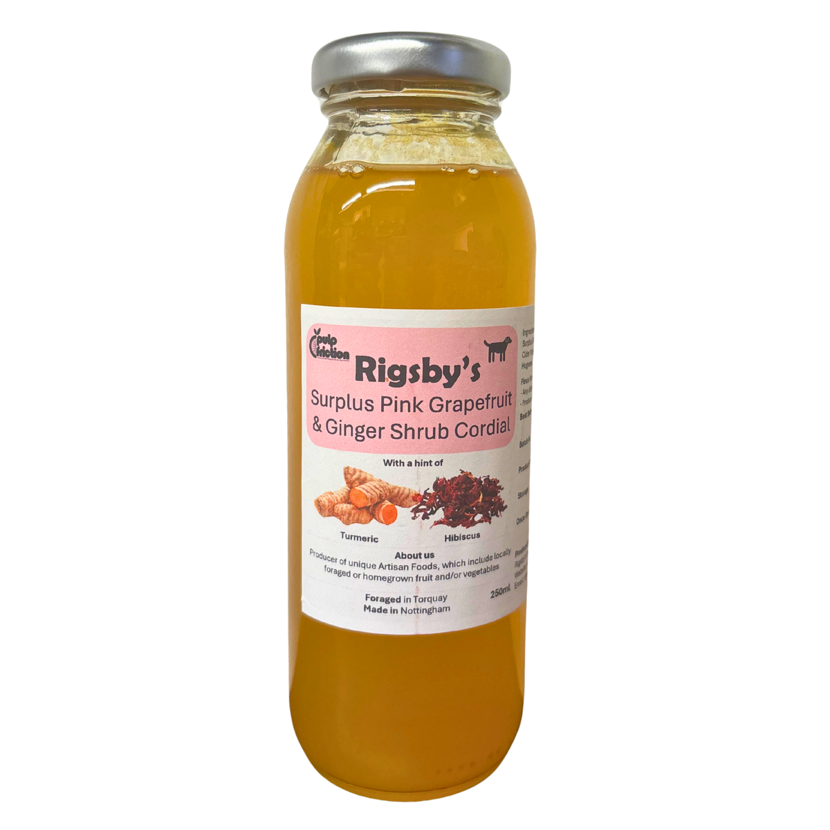 Rigsby's - Pink Grapefruit & Ginger Shurb Cordial 250ml