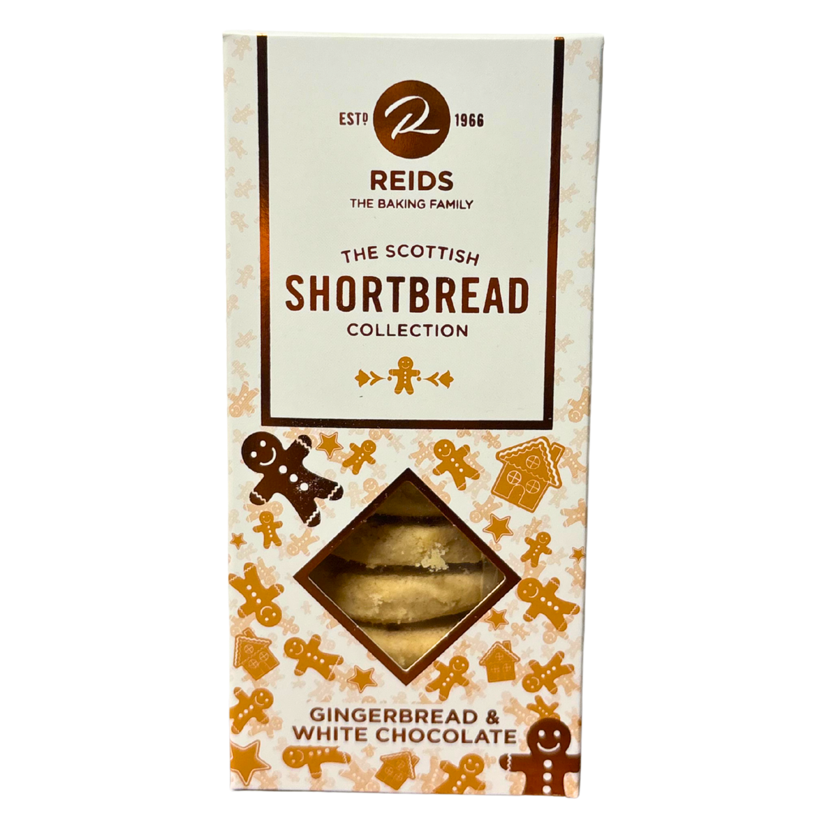 Reid's - Gingerbread & White Chocolate Shortbread 150g
