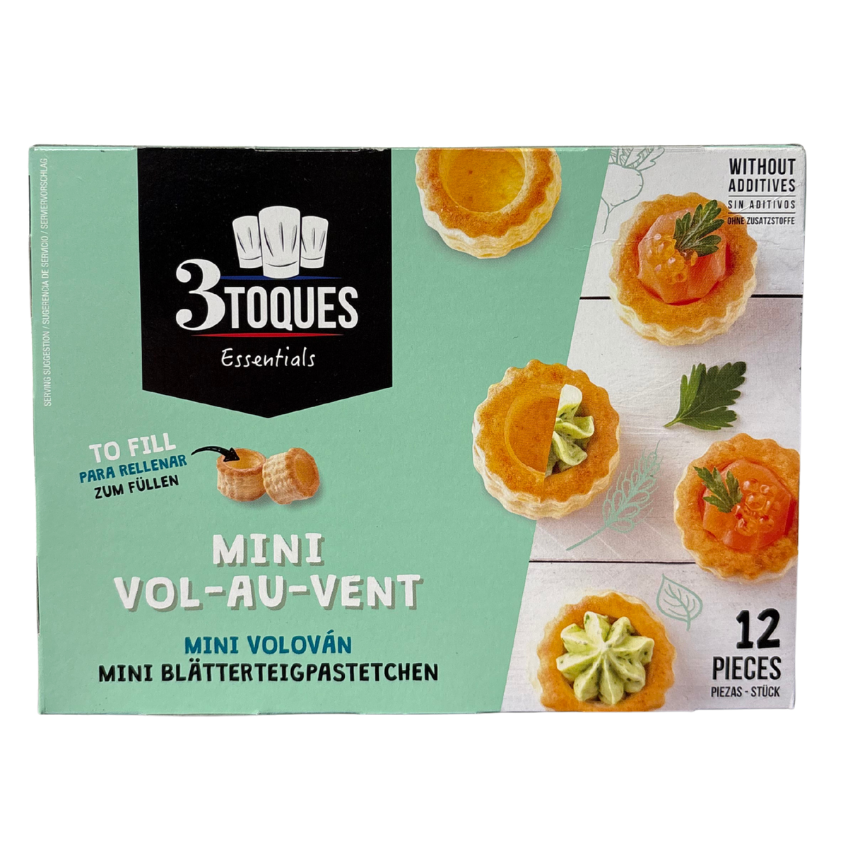 3Toques Mini Vol Au Vent Cases 12pc