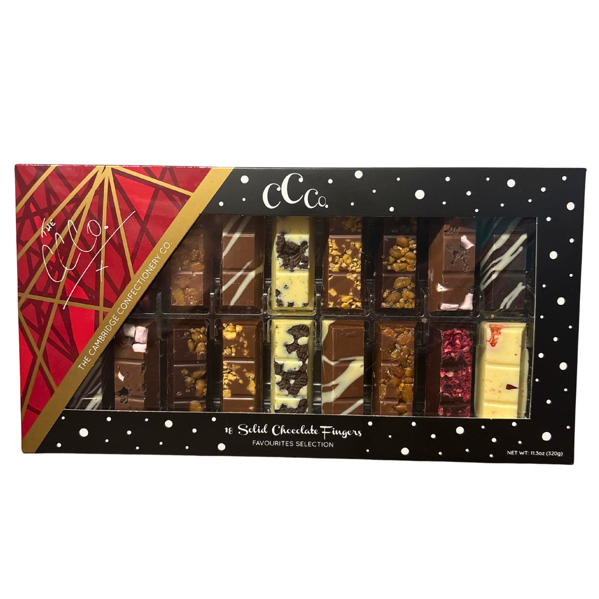 Cambridge Confectionary Co - 18 Christmas Chocolate Fingers 320g