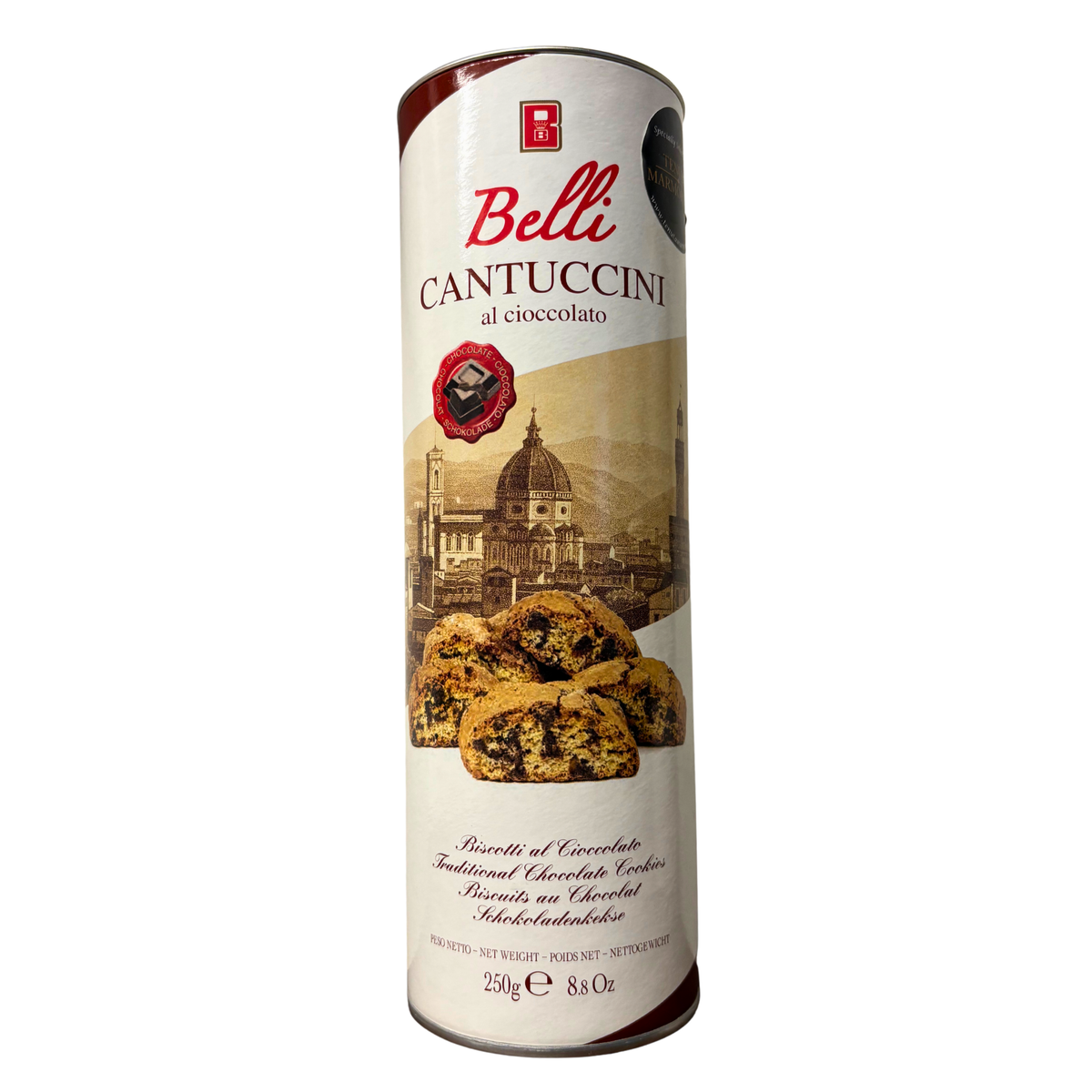 Belli - Chocolate Cantuccini Gift Tube 250g