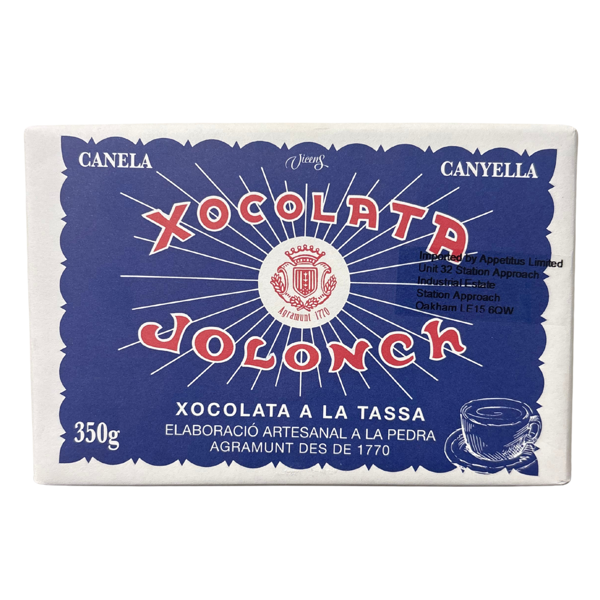 Xocolata A La Tassa - Hot Choc Bar with Cinnamon 350g