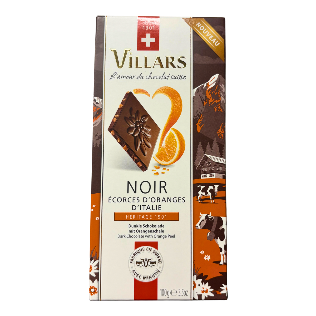 Villars - Dark Chocolate & Candied Orange 100g