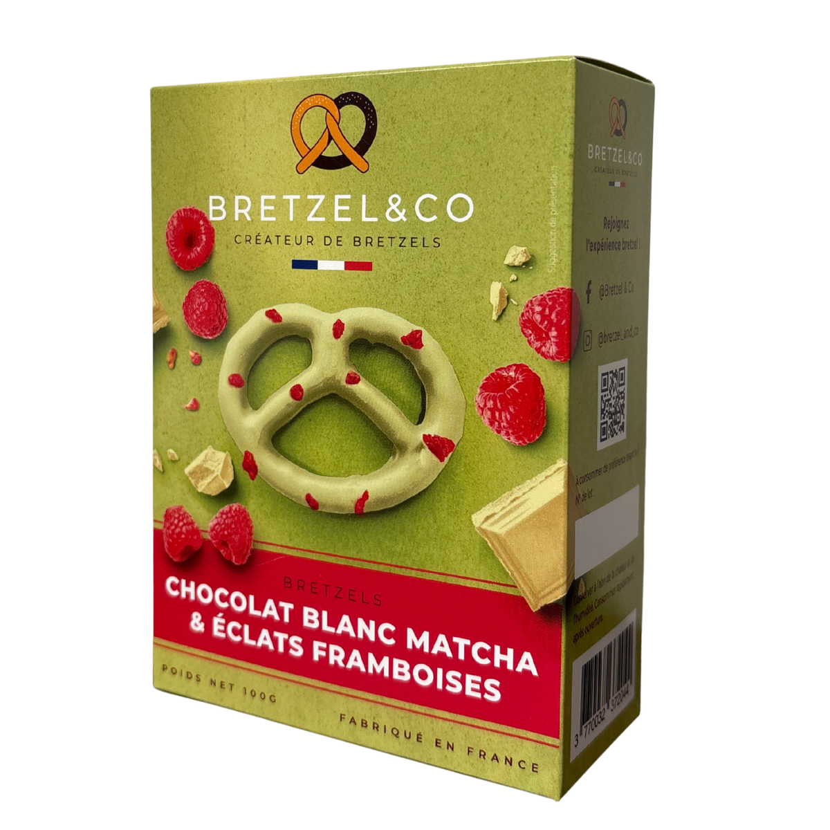 Bretzel & Co - White Choc & Matcha Covered Pretzels 100g