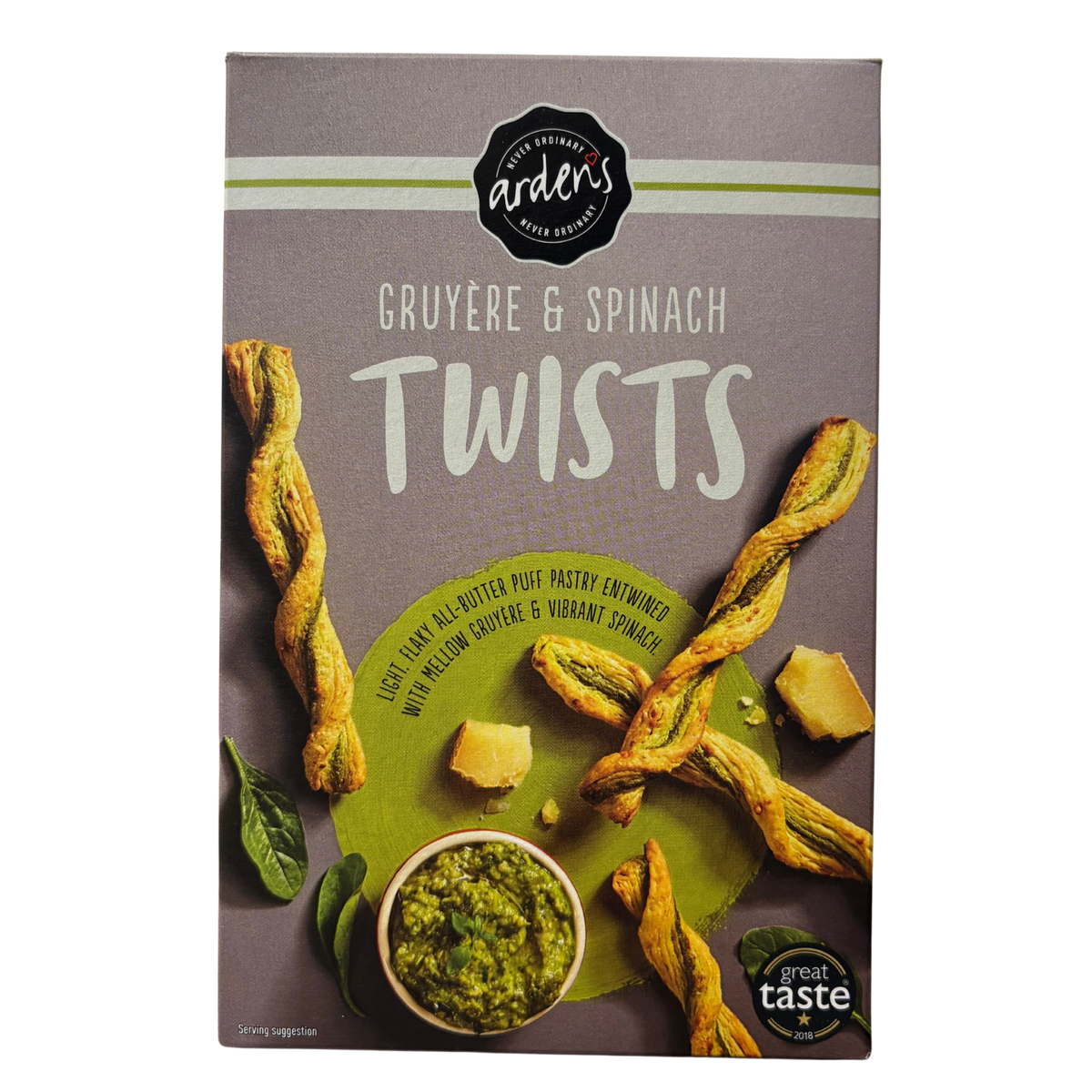 Arden's - Gruyere & Spinach Twists 100g