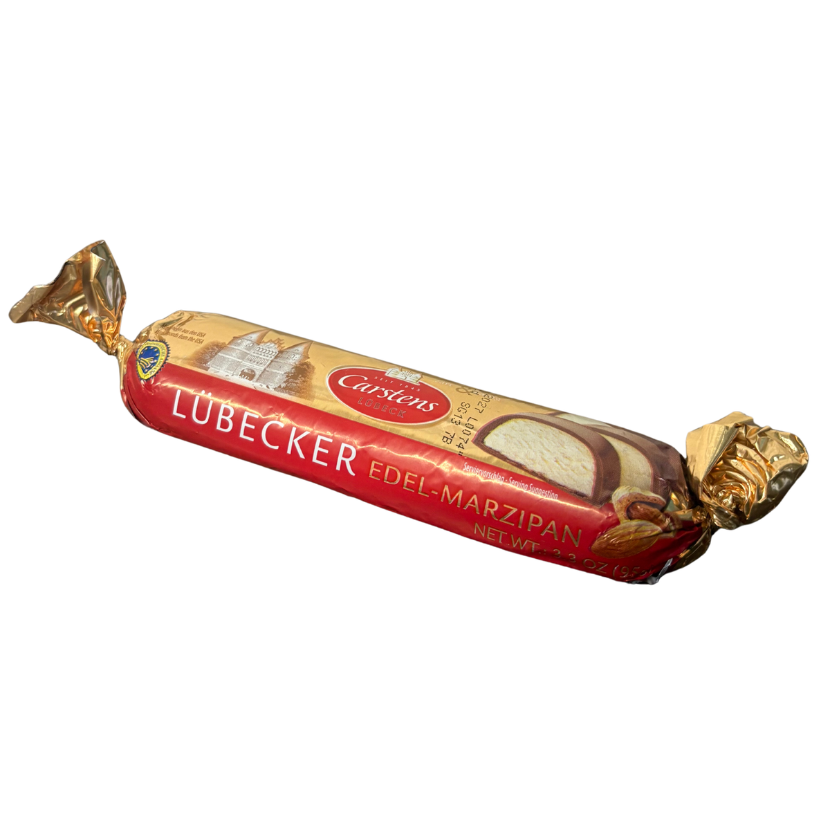 Lubecker Dark Choc Marzipan Bar 95g