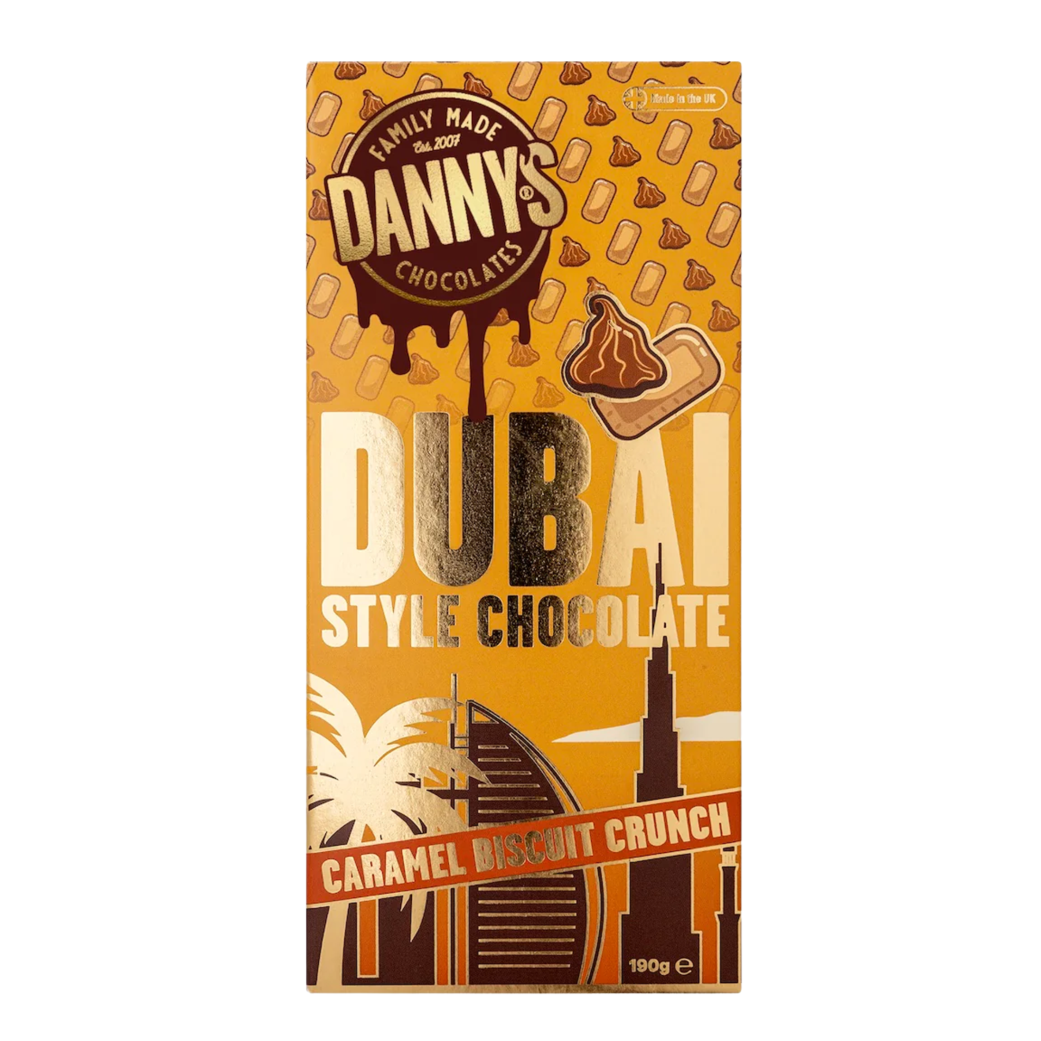 Danny Dubai Caramel Biscuit Bar 190g