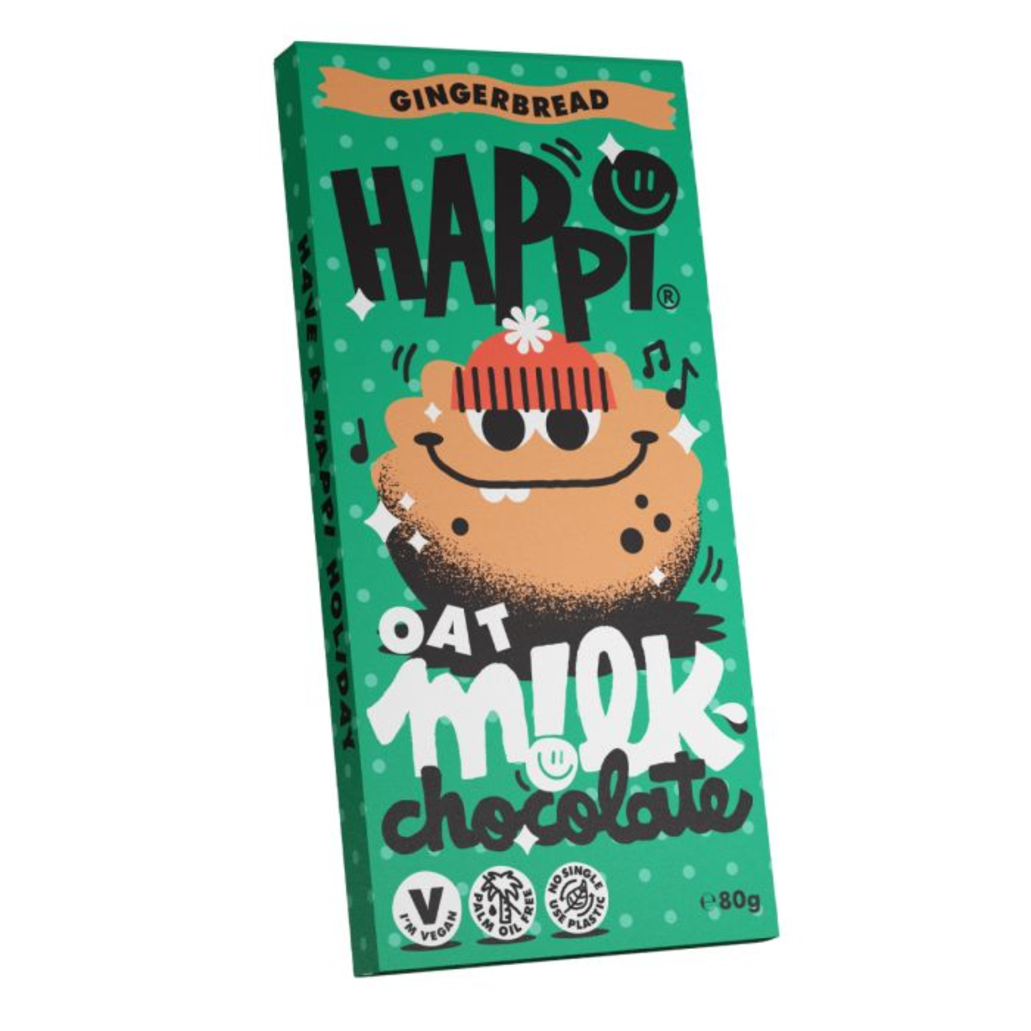Happi Oat Milk Gingerbread Chocolate Bar 80g