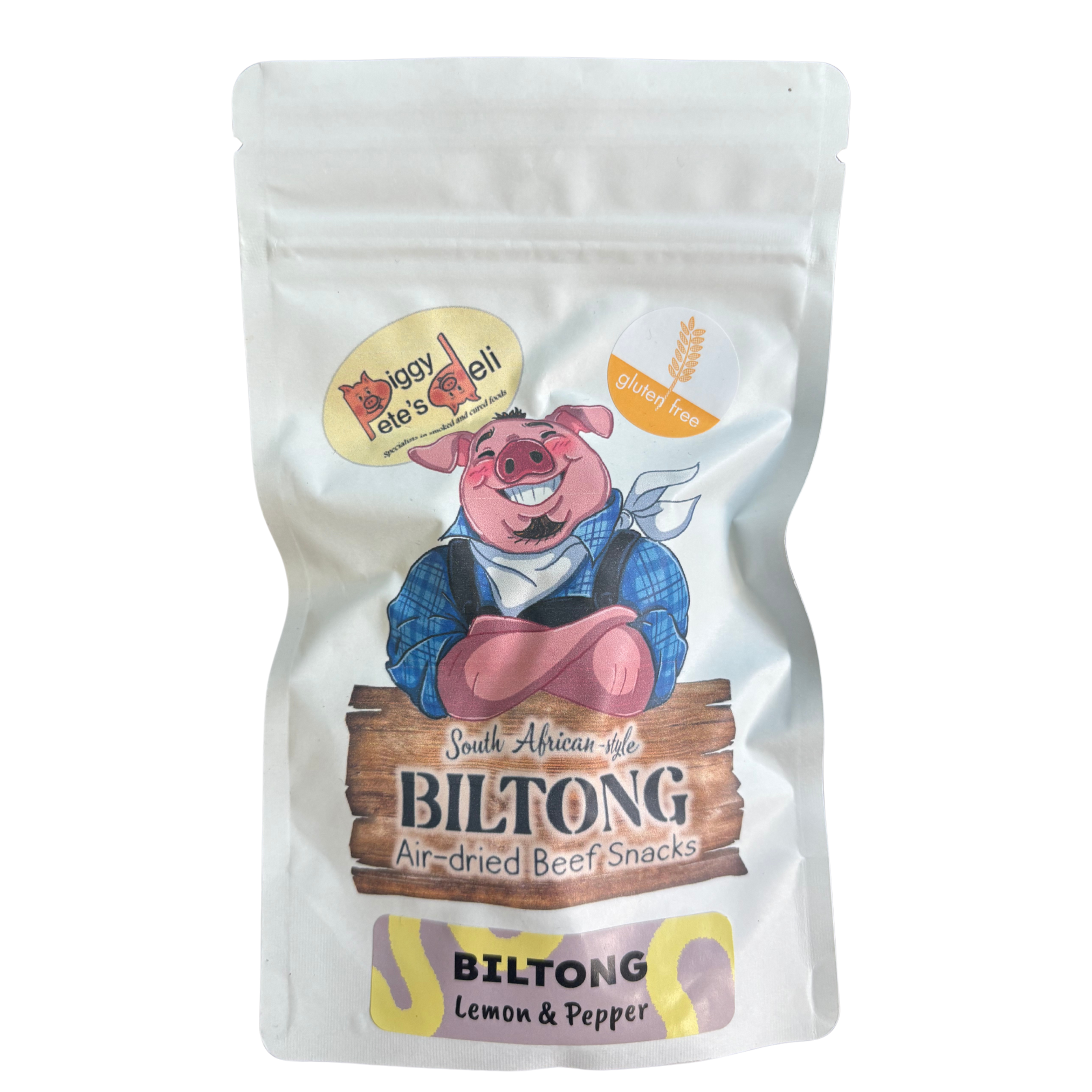 Piggy Petes Lemon Pepper Biltong 70g