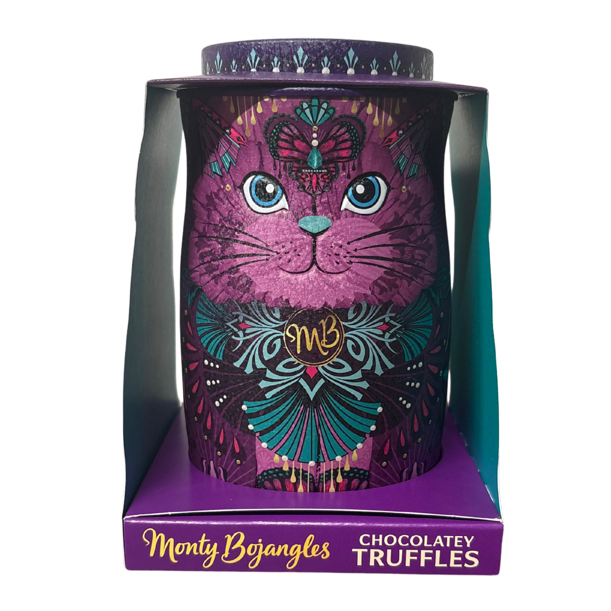 Monty Bojangles - Violet Rebel Choccy Scoffy Cat Tin 135g