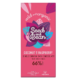 Seed & Bean Dark Coconut & Raspberry Bar 85g