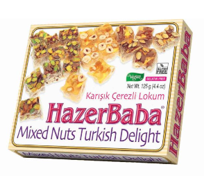 Hazer Baba Mixed Nut Turkish Delight 125g