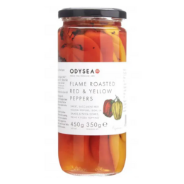 Odyssea Flame Roasted Red & Yellow Peppers 450g