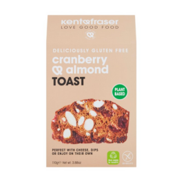 Kent & Fraser Cranberry & Almond Toast 110g (Gluten Free)