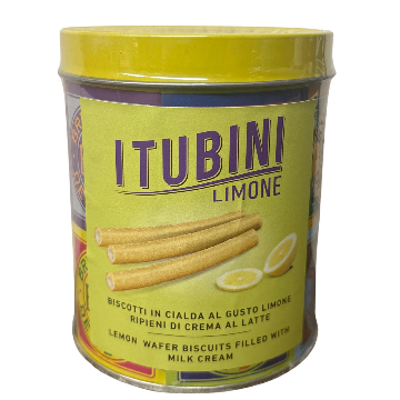 Bussy Lemon Wafer Tubes Gift Tin 280g