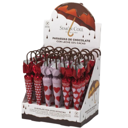 Simon Coll Milk Choc Hearts Umbrella 35g