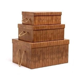 Card Hamper Box - Wood Print
