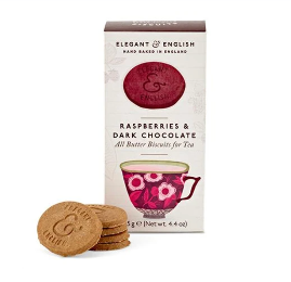 Elegant & English Raspberry & Chocolate Biscuits 125g