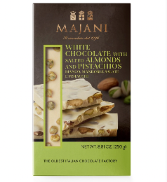 Majani White Chocolate with Almonds & Pistachio 250g