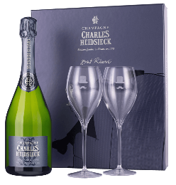 Champagne Charles Heidsieck Brut Res - Gift Set with monogrammed glasses